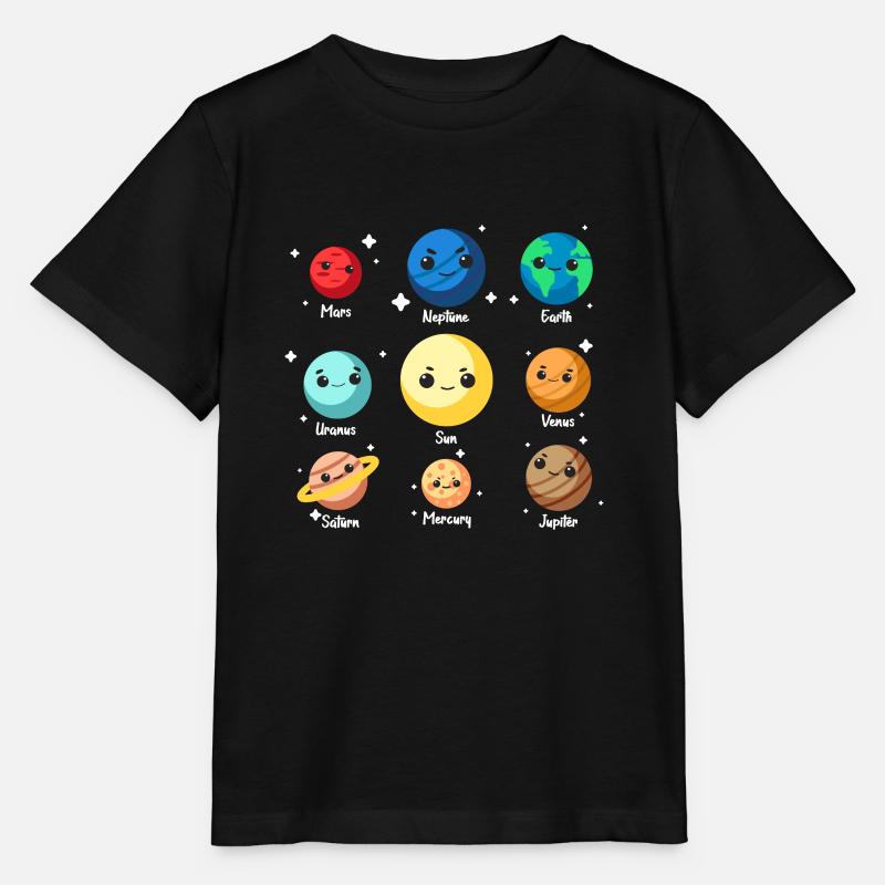 Planeten - Stanley/Stella Kinder T-Shirt MINI CREATOR - Schwarz