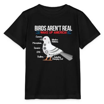 Oiseaux lumière surveillance détective cadeau - T-shirt bio MINI CREATOR Stanley/Stella Enfant - noir - Devant - Mikhail (115cm)