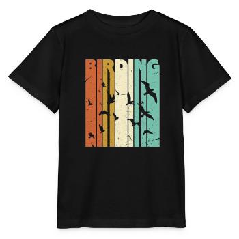Observation des oiseaux Birdwatcher Bird Birds - T-shirt bio MINI CREATOR Stanley/Stella Enfant - noir - Devant - Mikhail (115cm)