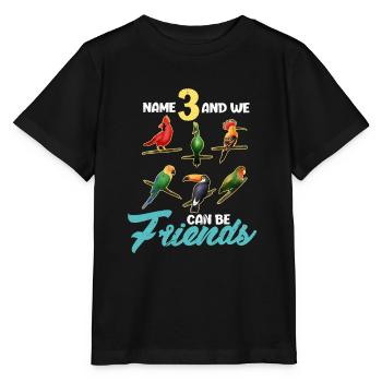 Vögel Beobachten Vogel Birdwatching Geschenk - Stanley/Stella Kinder T-Shirt MINI CREATOR  - Schwarz - Vorne - Mikhail (115cm)