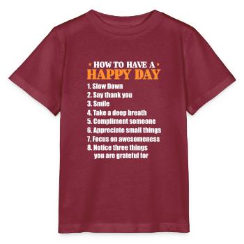 Boeddhisme - Stanley/Stella Kinder-T-shirt MINI CREATOR  - bourgognerood - Voor - Kain (125cm)