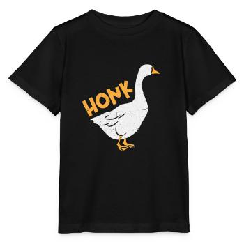 Honk goose meme bird geese gift - Stanley/Stella MINI CREATOR Kids’ T-Shirt - black - Front - Mikhail (115cm)