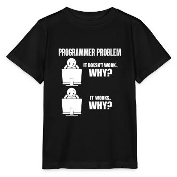 programmeur - T-shirt bio MINI CREATOR Stanley/Stella Enfant - noir - Devant - Mikhail (115cm)