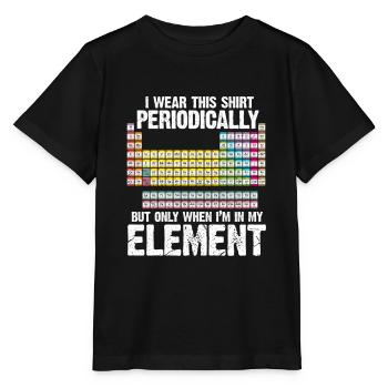système périodique - T-shirt bio MINI CREATOR Stanley/Stella Enfant - noir - Devant - Mikhail (115cm)