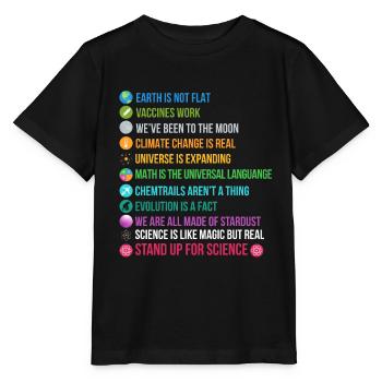 Cadeau scientifique scientifique chimie - T-shirt bio MINI CREATOR Stanley/Stella Enfant - noir - Devant - Mikhail (115cm)