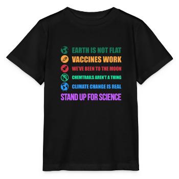 Scientifique scientifique nerd chimie cadeau - T-shirt bio MINI CREATOR Stanley/Stella Enfant - noir - Devant - Mikhail (115cm)