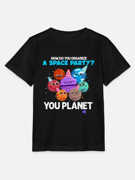 Planeten - Stanley/Stella Kinder T-Shirt MINI CREATOR  - Schwarz