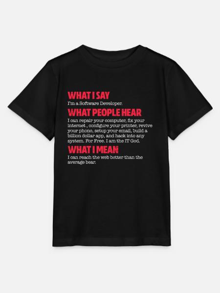 Software Entwickler - Stanley/Stella Kinder T-Shirt MINI CREATOR  - Schwarz
