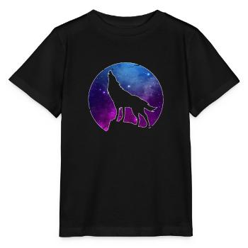 Wolf Wölfe Heulen Wolfpack Werwolf Geschenk - Stanley/Stella Kinder T-Shirt MINI CREATOR  - Schwarz - Vorne - Mikhail (115cm)