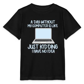 ordinateur - T-shirt bio MINI CREATOR Stanley/Stella Enfant - noir - Devant - Mikhail (115cm)