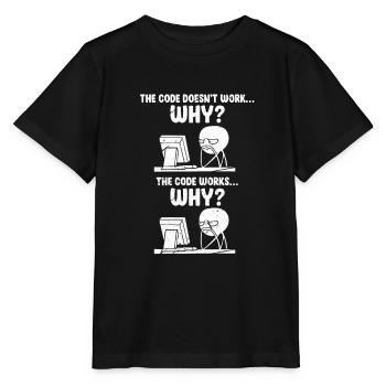 programmer - Stanley/Stella MINI CREATOR Kids’ T-Shirt - black - Front - Mikhail (115cm)
