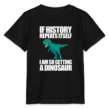 Dinosaur - Stanley/Stella MINI CREATOR Kids’ T-Shirt - black - Front - Mikhail (115cm)