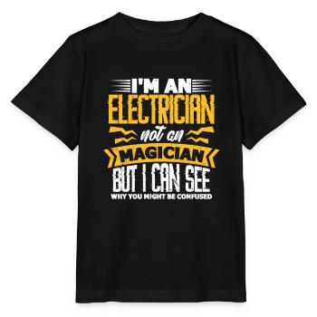 electrician - Stanley/Stella MINI CREATOR Kids’ T-Shirt - black - Front - Mikhail (115cm)