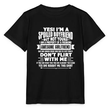 Boyfriend boyfriend girlfriend relationship gift - Stanley/Stella MINI CREATOR Kids’ T-Shirt - black - Front - Mikhail (115cm)