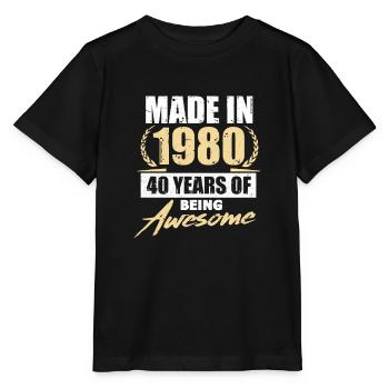 1980 40e anniversaire 40 ans cadeau bday - T-shirt bio MINI CREATOR Stanley/Stella Enfant - noir - Devant - Mikhail (115cm)
