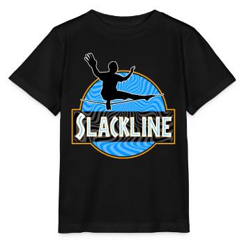 Slackline Slacklining - Stanley/Stella Kinder T-Shirt MINI CREATOR  - Schwarz - Vorne - Mikhail (115cm)