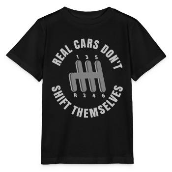 Les vraies voitures ne changent pas de vitesse par elles-mêmes - T-shirt bio MINI CREATOR Stanley/Stella Enfant - noir - Devant - Mikhail (115cm)