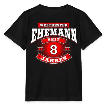 Ehemann Ehegatte Ehe Mann Geschenk 8 Jahre - Stanley/Stella Kinder T-Shirt MINI CREATOR  - Schwarz - Vorne - Mikhail (115cm)