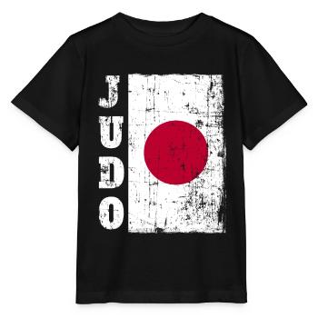 Judo Sport Judoka Drapeau Drapeau Tokyo Japon - T-shirt bio MINI CREATOR Stanley/Stella Enfant - noir - Devant - Mikhail (115cm)