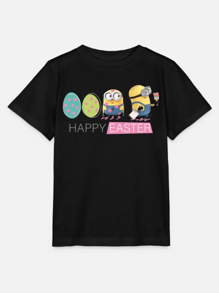 Minions Mit Ostereiern Frohe Ostern - Stanley/Stella Kinder T-Shirt MINI CREATOR - Schwarz