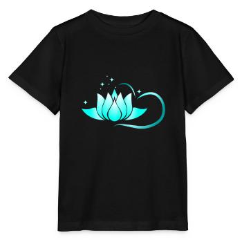Yoga lotus flower meditation namaste yogi esotericism - Stanley/Stella MINI CREATOR Kids’ T-Shirt - black - Front - Mikhail (115cm)