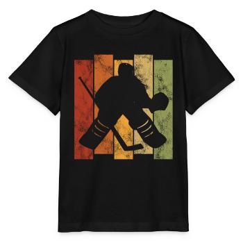 Ice Hockey Ice Hockey Retro Skates Puck Ice - Stanley/Stella MINI CREATOR Kids’ T-Shirt - black - Front - Mikhail (115cm)