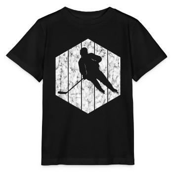Ice Hockey Ice Hockey Retro Skates Puck Ice - Stanley/Stella MINI CREATOR Kids’ T-Shirt - black - Front - Mikhail (115cm)