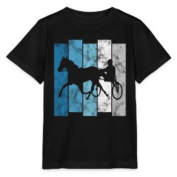 Cheval de trot Chevaux de course de trot Courses de chevaux - T-shirt bio MINI CREATOR Stanley/Stella Enfant - noir - Devant - Mikhail (115cm)
