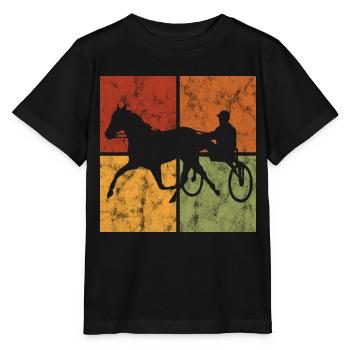 Chevaux de trot Trabrennsport Courses de chevaux - T-shirt bio MINI CREATOR Stanley/Stella Enfant - noir - Devant - Mikhail (115cm)