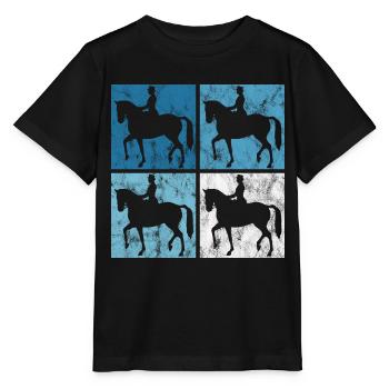 Dressage Riding Dressage Rider Riding Rider Horse - Stanley/Stella MINI CREATOR Kids’ T-Shirt - black - Front - Mikhail (115cm)