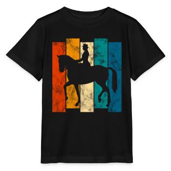 Dressage Riding Dressage Rider Riding Rider Horse - Stanley/Stella MINI CREATOR Kids’ T-Shirt - black - Front - Mikhail (115cm)