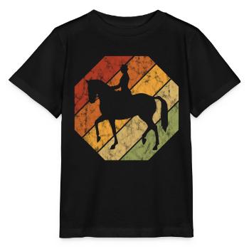 Dressage Équitation Cavaliers de dressage Équitation Équitation - T-shirt bio MINI CREATOR Stanley/Stella Enfant - noir - Devant - Mikhail (115cm)