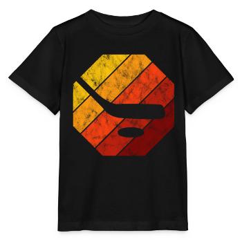Hockey Ice Hockey Retro Skates Puck Ice - Stanley/Stella MINI CREATOR Kids’ T-Shirt - black - Front - Mikhail (115cm)