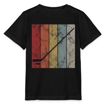 Ice Hockey Ice Hockey Retro Skates Puck Ice - Stanley/Stella MINI CREATOR Kids’ T-Shirt - black - Front - Mikhail (115cm)