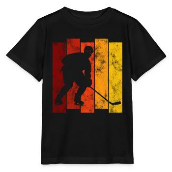 Ice Hockey Ice Hockey Retro Skates Puck Ice - Stanley/Stella MINI CREATOR Kids’ T-Shirt - black - Front - Mikhail (115cm)
