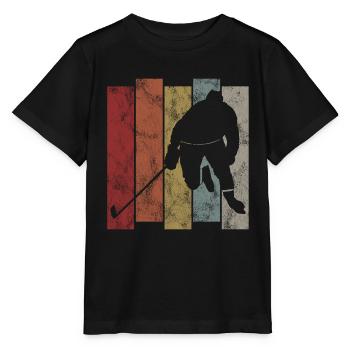 Ice Hockey Ice Hockey Retro Skates Puck Ice - Stanley/Stella MINI CREATOR Kids’ T-Shirt - black - Front - Mikhail (115cm)