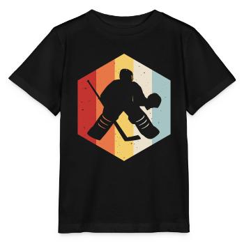 Ice Hockey Ice Hockey Retro Skates Puck Ice - Stanley/Stella MINI CREATOR Kids’ T-Shirt - black - Front - Mikhail (115cm)
