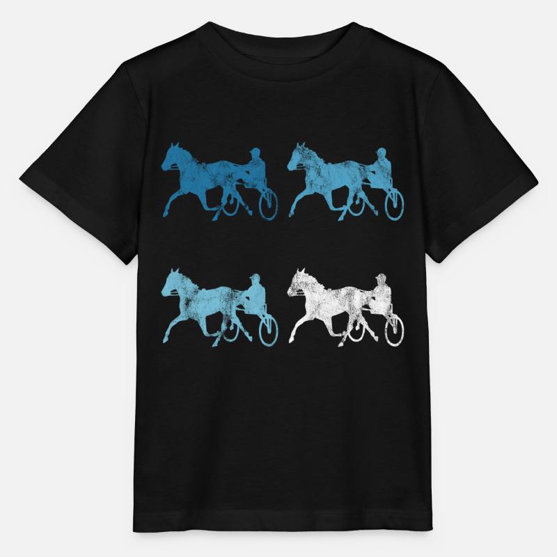 Chevaux de trot Trabrennsport Courses de chevaux - T-shirt bio MINI CREATOR Stanley/Stella Enfant - noir