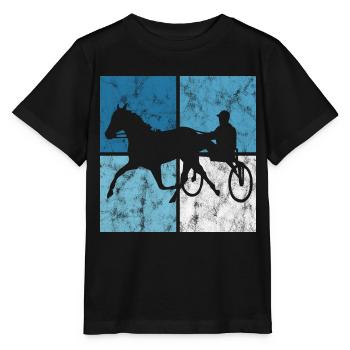 Trotteur trotter dans un style rétro ou vintage - T-shirt bio MINI CREATOR Stanley/Stella Enfant - noir - Devant - Mikhail (115cm)