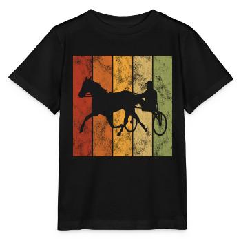 Trotteur trotter dans un style rétro ou vintage - T-shirt bio MINI CREATOR Stanley/Stella Enfant - noir - Devant - Mikhail (115cm)
