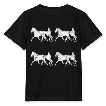 Traber Trabrennen in retro oder vintage Style - Stanley/Stella Kinder T-Shirt MINI CREATOR  - Schwarz - Vorne - Mikhail (115cm)