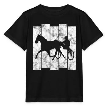 Trotteur trotter dans un style rétro ou vintage - T-shirt bio MINI CREATOR Stanley/Stella Enfant - noir - Devant - Mikhail (115cm)