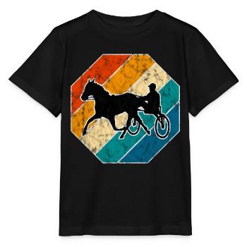 Trotteur trotter dans un style rétro ou vintage - T-shirt bio MINI CREATOR Stanley/Stella Enfant - noir - Devant - Mikhail (115cm)