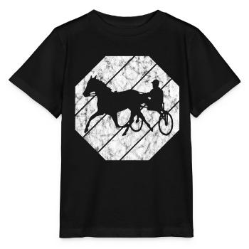 Traber Trabrennen in retro oder vintage Style - Stanley/Stella Kinder T-Shirt MINI CREATOR  - Schwarz - Vorne - Mikhail (115cm)