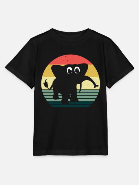 Elefanten Elefant für Kinder - Stanley/Stella Kinder T-Shirt MINI CREATOR  - Schwarz