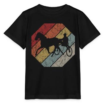 Traber Trabrennen in retro oder vintage Style - Stanley/Stella Kinder T-Shirt MINI CREATOR  - Schwarz - Vorne - Mikhail (115cm)