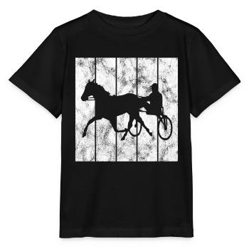 Traber Trabrennen in retro oder vintage Style - Stanley/Stella Kinder T-Shirt MINI CREATOR  - Schwarz - Vorne - Mikhail (115cm)