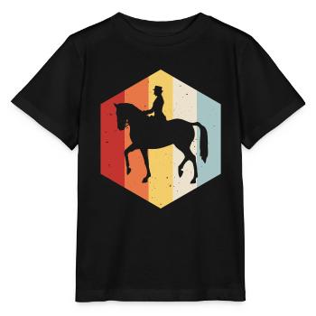 Dressage Dressage Rider Riding Horse - Stanley/Stella MINI CREATOR Kids’ T-Shirt - black - Front - Mikhail (115cm)