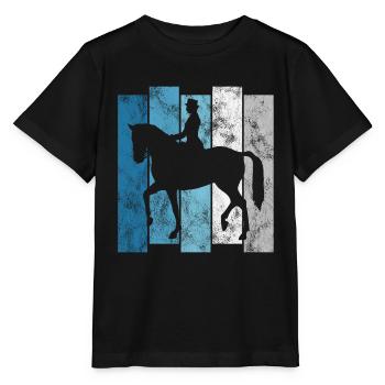 Dressage Cavalier de dressage Cheval d’équitation - T-shirt bio MINI CREATOR Stanley/Stella Enfant - noir - Devant - Mikhail (115cm)