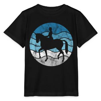 Dressage Cavalier de dressage Cheval d’équitation - T-shirt bio MINI CREATOR Stanley/Stella Enfant - noir - Devant - Mikhail (115cm)